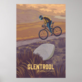 Glentrool Mountainbike Reisposter Poster