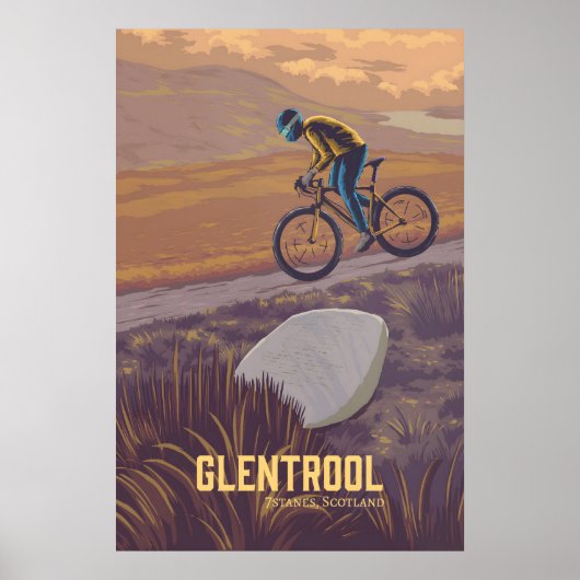 Glentrool Mountainbike Reisposter Poster (Voorkant)