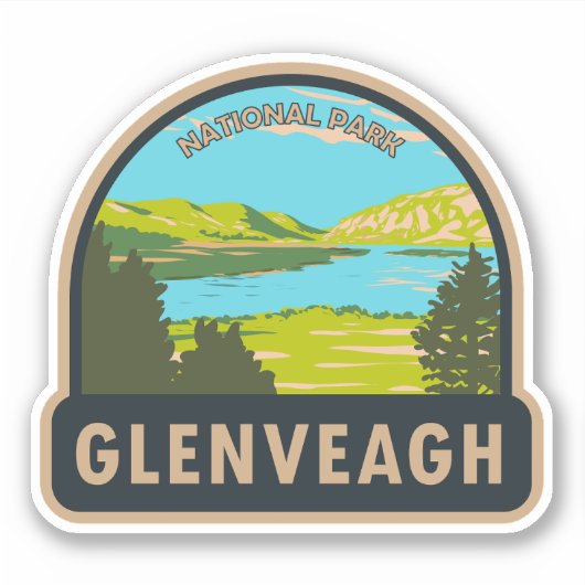 Glenveagh National Park Ireland Lough Veagh Travel Sticker (Voorkant)