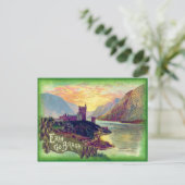 Glenveigh Castle Donegal Gold Shamrock Briefkaart (Staand voorkant)