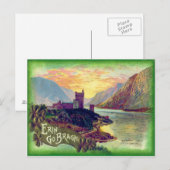Glenveigh Castle Donegal Gold Shamrock Briefkaart (Voorkant / Achterkant)