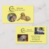 Glenview Golden Retrievers Visitekaartje (Voorkant / Achterkant)