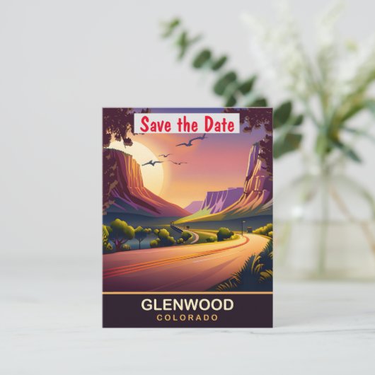 Glenwood Canyon, Colorado, Reisansichtkaart,  Save The Date (Staand voorkant)