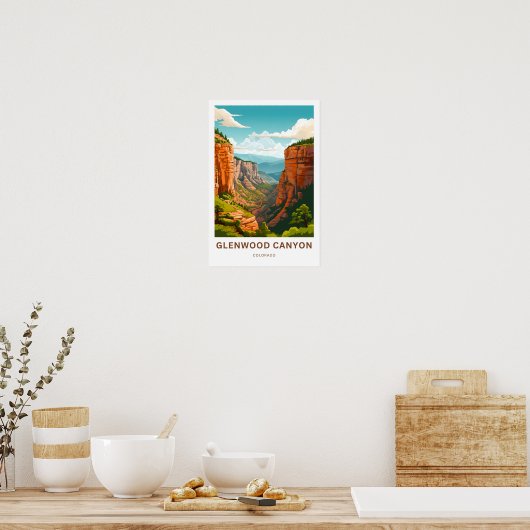 Glenwood Canyon Colorado Reisprint Poster (Keuken)