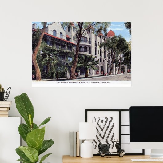 Glenwood Mission Inn, Riverside CA  Poster (Thuiskantoor)