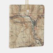 Glenwood Springs CO Map Keramisch Ornament (Rechts)