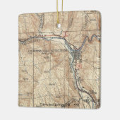 Glenwood Springs CO Map Keramisch Ornament (Links)
