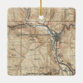 Glenwood Springs CO Map Keramisch Ornament (Achterkant)