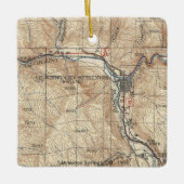 Glenwood Springs CO Map Keramisch Ornament (Voorkant)