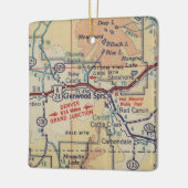 Glenwood Springs CO  Map Keramisch Ornament (Links)