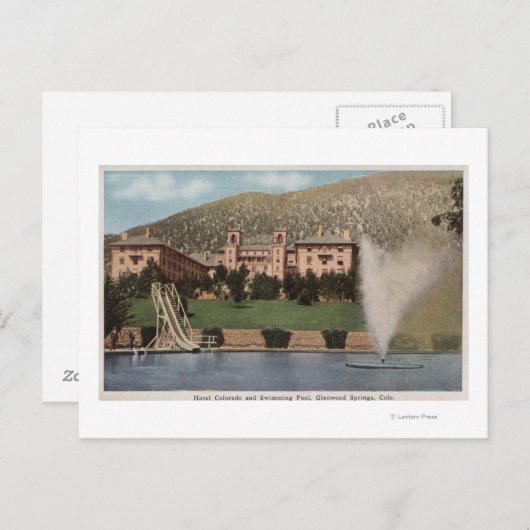 Glenwood Springs, CO - Uitzicht van Hotel CO & Poo Briefkaart (Voorkant / Achterkant)
