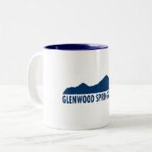 Glenwood Springs Colorado Alsjeblieft Tweekleurige Koffiemok (Voorkant links)