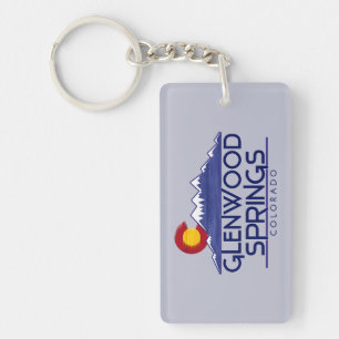 Glenwood Springs Colorado houten bergen sleutelhan Sleutelhanger