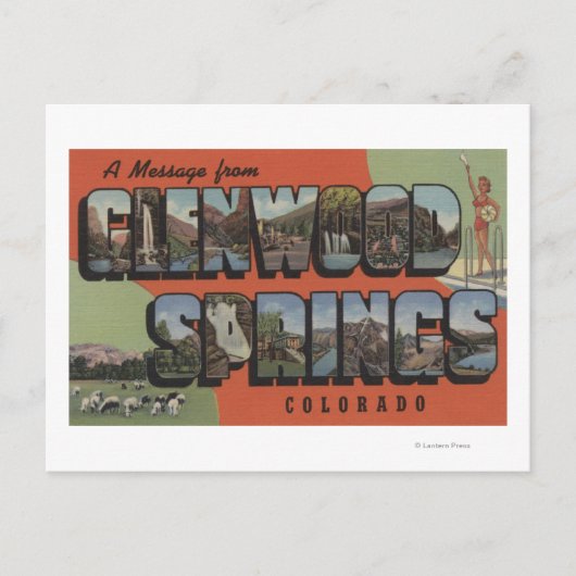 Glenwood Springs, Colorado - Large Letter Scenes 2 Briefkaart (Voorkant)