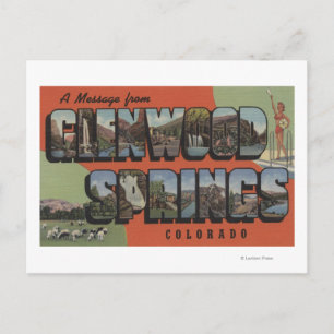 Glenwood Springs, Colorado - Large Letter Scenes 2 Briefkaart