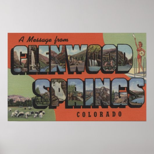 Glenwood Springs, Colorado - Large Letter Scenes 2 Poster (Voorkant)