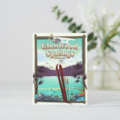 Glenwood Springs Colorado Ski poster. Briefkaart (Staand voorkant)