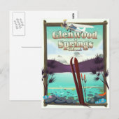 Glenwood Springs Colorado Ski poster. Briefkaart (Voorkant / Achterkant)