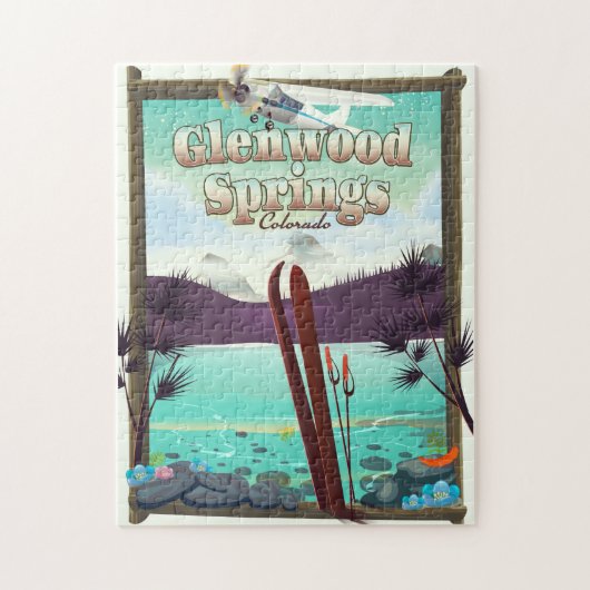Glenwood Springs Colorado Ski poster. Legpuzzel (Verticaal)
