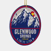Glenwood Springs Colorado Ski Wandelsouvenirs Keramisch Ornament (Rechts)