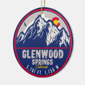 Glenwood Springs Colorado Ski Wandelsouvenirs Keramisch Ornament (Links)
