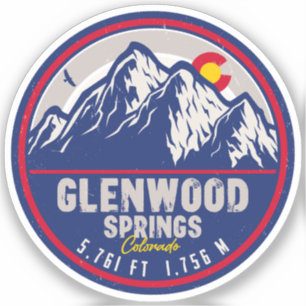 Glenwood Springs Colorado Ski Wandelsouvenirs Sticker