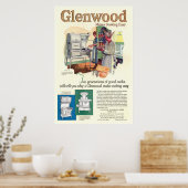  Glenwood Stove Ad uit 1923 Poster (Keuken)
