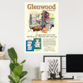  Glenwood Stove Ad uit 1923 Poster (Thuiskantoor)