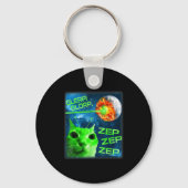 Glerp Glorp Funny Alien Cat Brainrot Meme  Sleutelhanger (Voorkant)