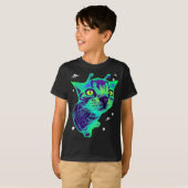 Glerp Glorp Funny Alien Cat Meme Gnarp Cat Silly A T-shirt (Voorkant volledig)
