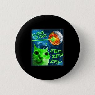 Glerp Glorp Grappige Alien Kat Brainrot Meme Ronde Button 5,7 Cm