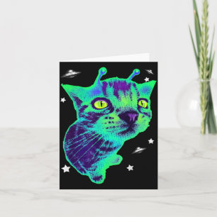 Glerp Glorp Grappige Alien Kat Meme Gnarp Kat Grap Kaart