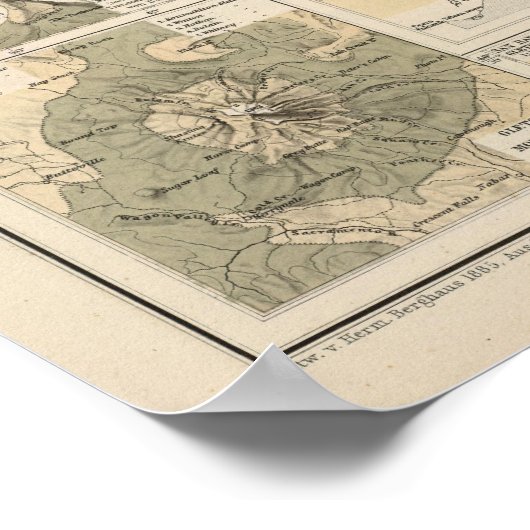 Gletscherkarte - Glacier Atlas Map Poster (Hoek)