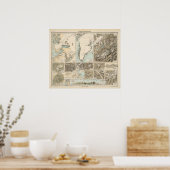 Gletscherkarte - Glacier Atlas Map Poster (Keuken)