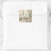 Gletscherkarte - Glacier Atlas Map Vierkante Sticker (Tas)