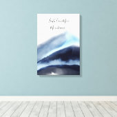 Gletsjer Aquarel Bergen Schilderen Canvas Afdruk (Insitu (Houten vloer))