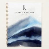 Gletsjer Aquarel Bergen Schilderen Monogram Planner (Voorkant)