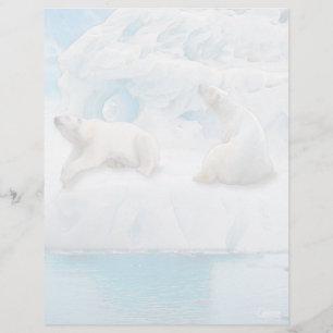 Gletsjer Beren - 8,5 "x 11" briefpapier