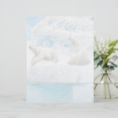 Gletsjer Beren - 8,5 "x 11" briefpapier (Staand voorkant)