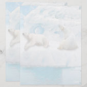 Gletsjer Beren - 8,5 "x 11" briefpapier (Voorkant / Achterkant)
