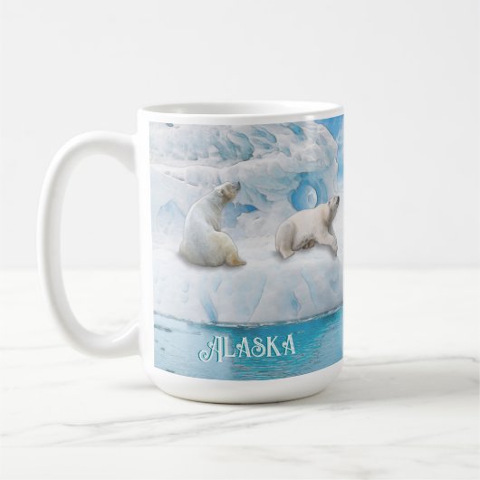 Gletsjer Beren Alaska - 15 oz. Mok (Links)