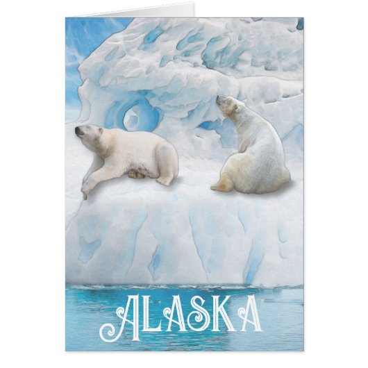 Gletsjer Beren Alaska - 5" x 7" Art Kaart (Voorkant)