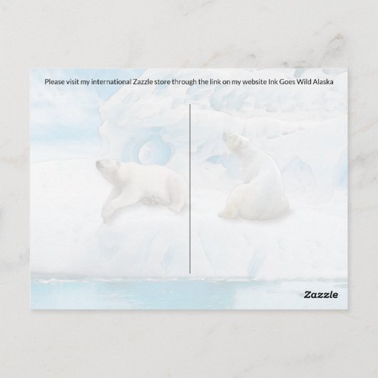 Gletsjer Beren - Briefkaart (Achterkant)