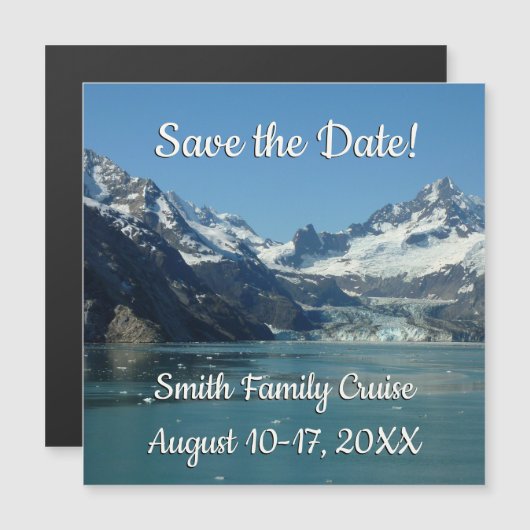 Gletsjer-gevoede wateren van Alaska Save the Date (Voorkant / Achterkant)