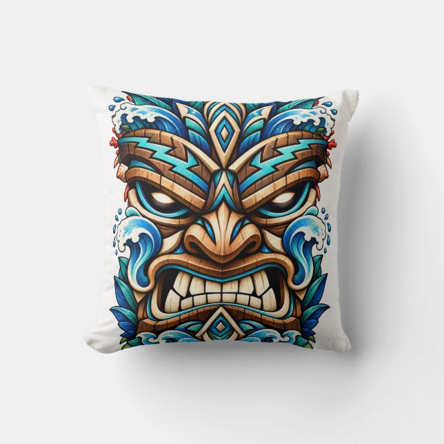 Gletsjer Golf Tiki Kussen (Voorkant)