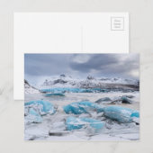 Gletsjer ijs landschap, IJsland Briefkaart (Voorkant / Achterkant)