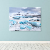 Gletsjer ijs landschap, IJsland Canvas Afdruk (Insitu (Houten vloer))