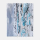 Gletsjer ijs landschap, IJsland Fleece Deken (Voorkant)