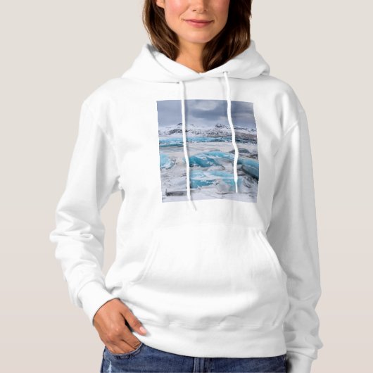 Gletsjer ijs landschap, IJsland Hoodie (Voorkant)