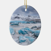 Gletsjer ijs landschap, IJsland Keramisch Ornament (Rechts)